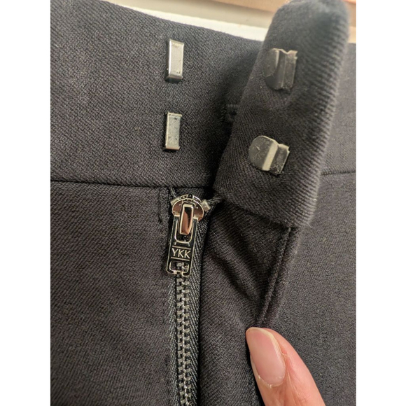 NWT Women's FRAME Black Le Crop Palazzo Wide Leg Trousers Sz 12 work wear office - Picture 6 of 14